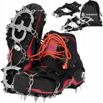 КРАМПУПОНЫ, РУЧКИ, ПРОТИВОСКОЛЬЗЯЩИЕ БЫХЛЫ, ТУРИСТИЧЕСКИЕ ЦЕПИ, размер М 36-40