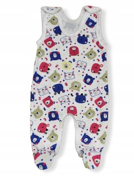 ŚPIOCHY śpioszki ROZPINANE 68 PIŻAMKA dla niemowlaka PAJAC w MISIE