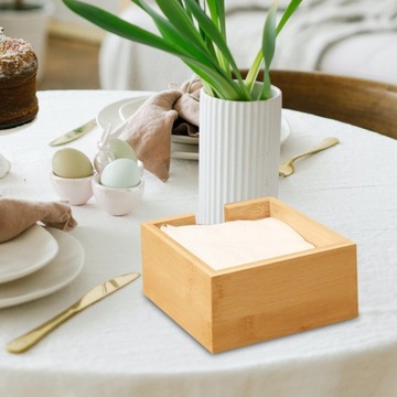 Салфетница из бамбука, квадратный контейнер для туалетной бумаги.