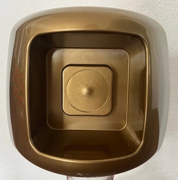 Вазон икебана ФОКУС, золото, крышка для декора