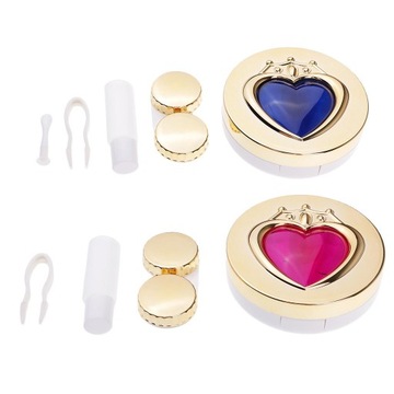 Beauty Mini Contact Дорожный футляр для замачивания Дорожный набор Золотой Синий