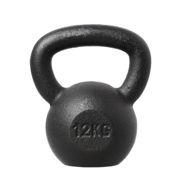 ŻELIWNY KETTLEBELL hantla kula HANTEL 12kg CZARNY