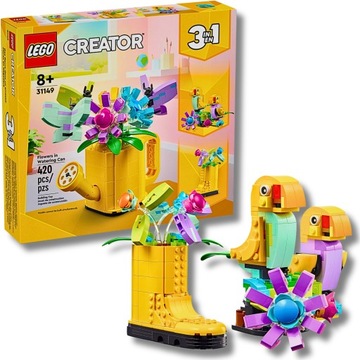 LEGO CREATOR 3W1 31149 Kwiaty w konewce Zestaw 420 elementów 8+