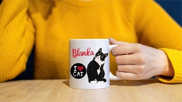 Кружка с КОШКОЙ - кот в подарок + ИМЯ