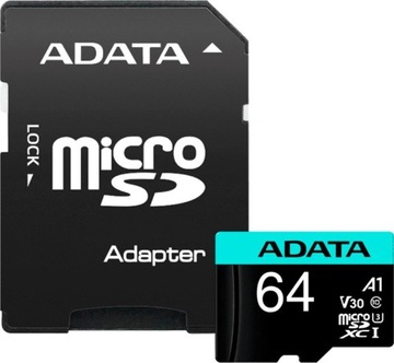 Premiere Pro MicroSDXC 64 ГБ, класс 10 UHS I/U3 A2