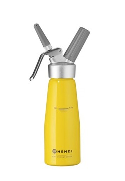 Syfon do bitej śmietany, HENDI, 0,5L, żółty, ø80x(H)260mm