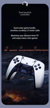 Konsola Retro Gra Telewizyjna Emulator 2 Pady Karta 64GB 20000 Gier - PL