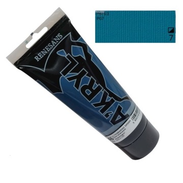 Farba akrylowa 200ml zieleń ultramaryna Renesans46