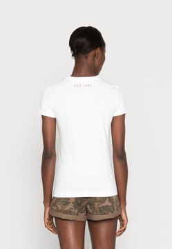 T-shirt z nadrukiem biały Guess XS
