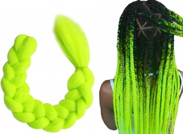 WŁOSY SYNTETYCZNE WARKOCZYKI WARKOCZ PASEMKA ŻÓŁTE