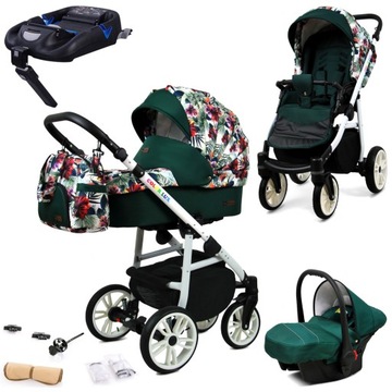Wózek 4w1 dziecięcy BabyLux ColorLux + baza Isofix