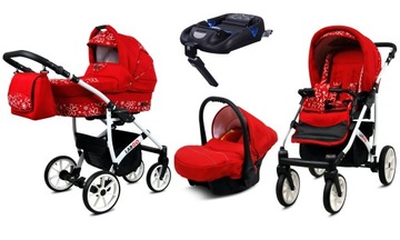 BabyLux Wózek 4w1 dziecięcy Largo + baza ISOFIX