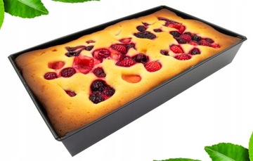 Blacha forma do pieczenia ciasta placka prostokątna 36x23,5 non-stick