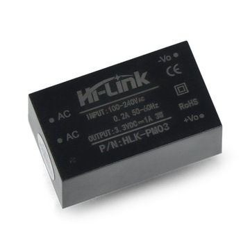 Zasilacz Hi-Link HLK-PM03 100V-240VAC / 3,3VDC 1A