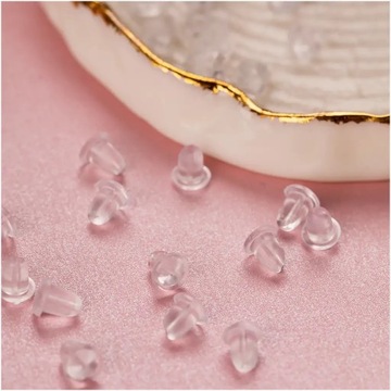 СИЛИКОНОВАЯ ЗАСТЕЖКА ДЛЯ СЕРЬГ НАБОР ПРОБОК ИЗ 6 ШТ.