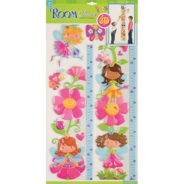 DEKORACJA ŚCIENNA KWIATY 273265 STICKER BOO PODZIAŁKA WZROSTU DLA DZIECI
