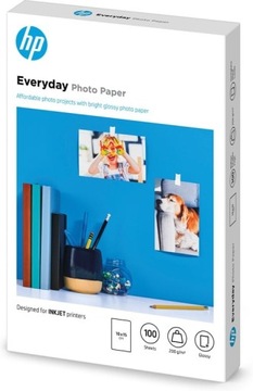 Фотобумага HP для повседневного использования, глянцевая, 200 г/м2, 10 × 15 см (101 × 1