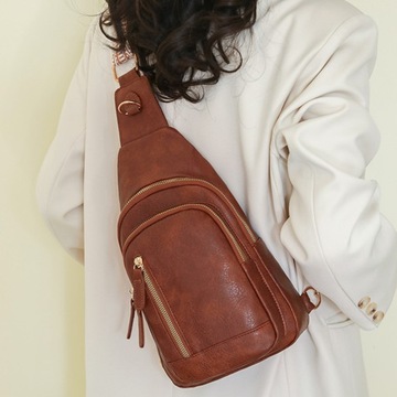 Ретро-сумка для женщин Легкая и износостойкая нагрудная сумка