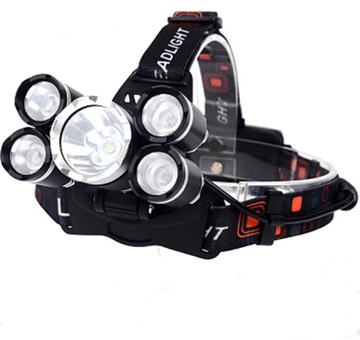 ФАРА ДЛЯ ГОЛОВЫ ФАРА 5 X LED ZOOM CREE МОЩНАЯ ЛАМПА 5 РЕЖИМОВ