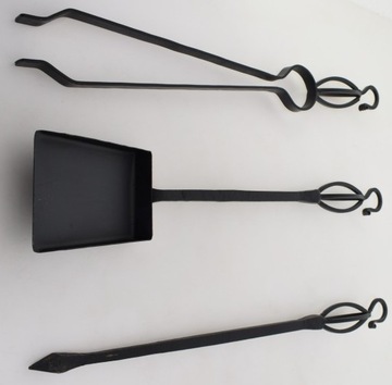 кованый стоячий набор для чистки камина. ХХL!