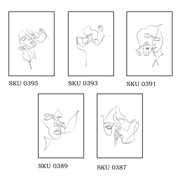 Plakat Line Art Pary różne do wyboru 91x61cm