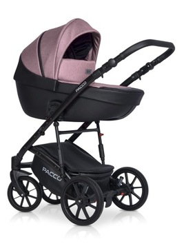 Коляска 2в1 PACCO Riko Basic, АЛЮМИНИЕВАЯ РАМА, 22 кг + СУМКА ИЗ ФОЛЬГИ, МОСКИТНАЯ СЕТКА