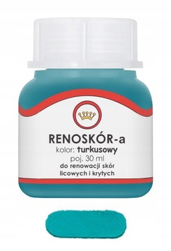 RENOSKÓR FARBA LAKIER DO SKÓRY TURKUSOWY 30ml