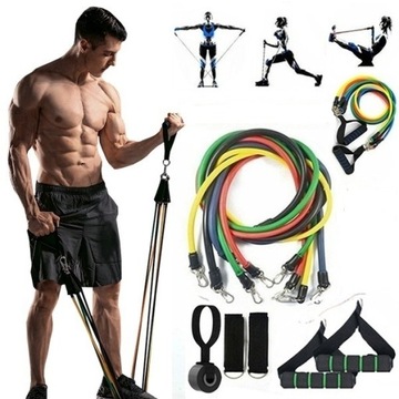 ZESTAW 5 GUM LATEKSOWYCH OPOROWYCH DO ĆWICZEŃ FITNESS WORKOUT BANDS JAKOŚĆ