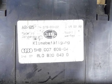 AUDI A3 8L PANEL KLIMATIZACE 8L0820043D