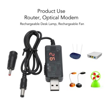 Кабель-маршрутизатор Power Bank 9 В 12 В HD с цифровым дисплеем USB Power LJ