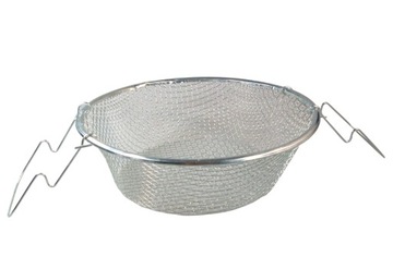 KOSZYK SITKO KOSZ STALOWE SMAŻENIA FRYTEK RYB GĘSTE Z UCHWYTAMI GARNEK 20cm