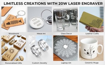 Grawer i wycinarka laserowa TwoTrees TTS-20 Pro 20 W + Pompa + Platforma