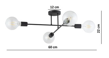 ПОТОЛОЧНЫЙ СВЕТИЛЬНИК, СВЕТОДИОДНАЯ ЛЮСТРА LOFT EDISON