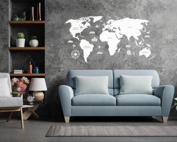 Деревянная карта мира декоративная подробная 3D модель