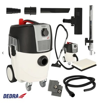 DEDRA ODKURZACZ BUDOWLANY DO ŻYRAFY WARSZTATOWY Z OTRZĄSACZEM DED6607 1600W