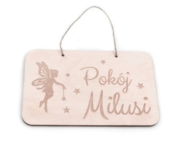 Drewniana TABLICZKA na drzwi Pokój Księżniczki