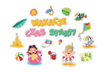 DEKORACJA SZKOLNA - WAKACJE CZAS START! - NA GAZETKĘ APEL - DUŻA - LearnHow