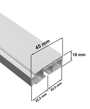 Карнизы ПВХ - чехол, маскирующая рамка, длина 5 см, 30 см
