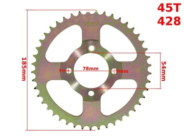 ZĘBATKA TYŁ 428-45T OGAR ML