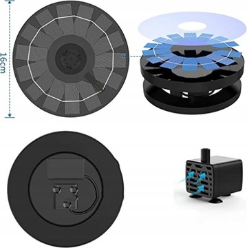 Солнечный насос для уличного садового фонтана 1,5 Вт