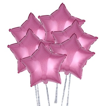 6 SZT. 18-CALOWY BALON FOLIOWY W KSZTAŁCIE GWIAZDY, MYLAR