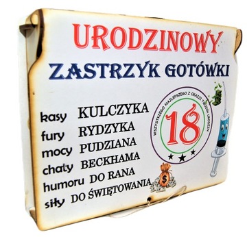Śmieszny Prezent na 18 Urodziny Zastrzyk Dziewczyn