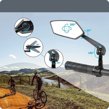 РЕГУЛИРУЕМОЕ ВЕЛОСИПЕДНОЕ ЗЕРКАЛО ДЛЯ РУЛЯ 20-24 ММ