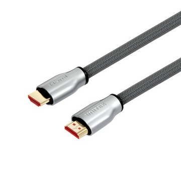 Kabel HDMI M/M 10m, v2.0, oplot, złoty, Y-C142RGY