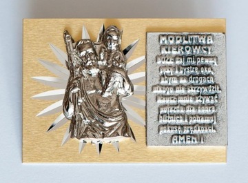 Naklejka modlitwa kierowcy św.Krzysztof do pojazdu lux
