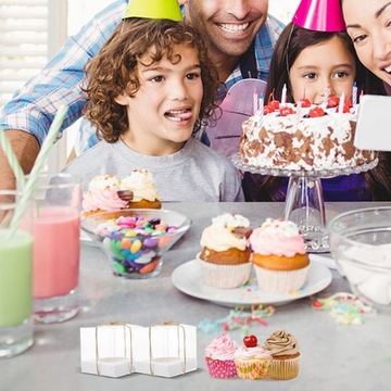 12 шт., прозрачные подарочные коробки для упаковки печенья
