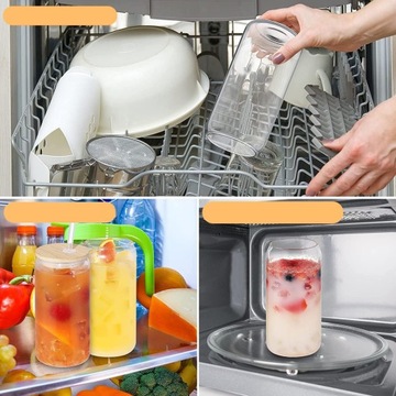 4X КОФЕЙНЫЕ КРУЖКИ, СТЕКЛЯННЫЕ БУТЫЛКИ ДЛЯ СОКА С БАМБУКОВОЙ КРЫШКОЙ И СОЛОМОЙ