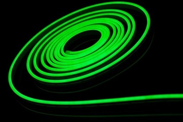 Zielony Neon LED barwiony Taśma 2835 12V 1m cięty