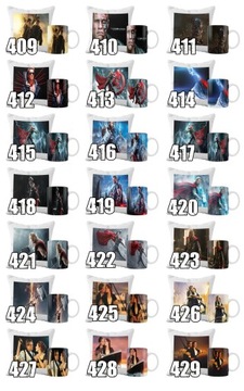 ZESTAW KUBEK I PODUSZKA TITANIC FILMY POMYSŁ NA PREZENT RÓŻNE GRAFIKI