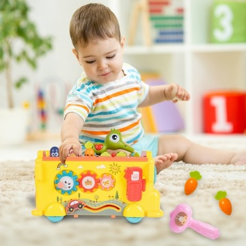 ОБРАЗОВАТЕЛЬНЫЙ СОРТИРОВЩИК АВТОБУСОВ МОНТЕССОРИ CULMULARS Ловит червячные блоки